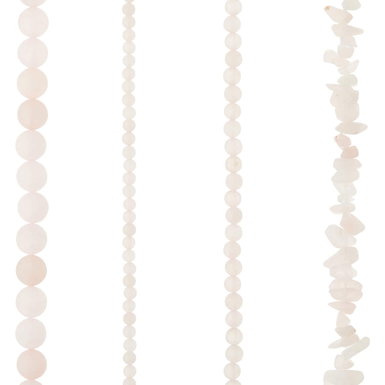 Rose Quartz Semi-Precious Beads Value Pack by Bead Landing™